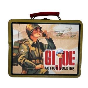 Vintage G.I. Joe Action Soldier Metal Tin Lunch Box Hasbro 1998